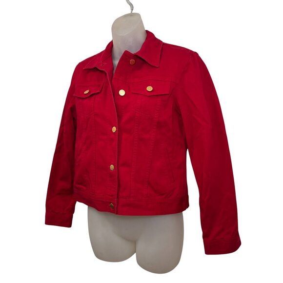 Ralph Lauren Jeans Co Red Denim Trucker jacket size P/S - Picture 3 of 9